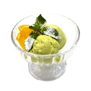 Macha-Eis oder Vanille-Eis